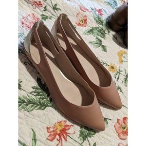 Cole Haan blush pink and silver flats